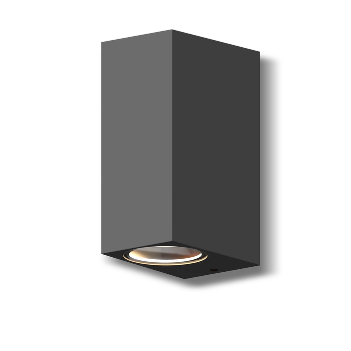 Calex Bergamo Wall Light - Up & Down - 2x GU10 - Grey