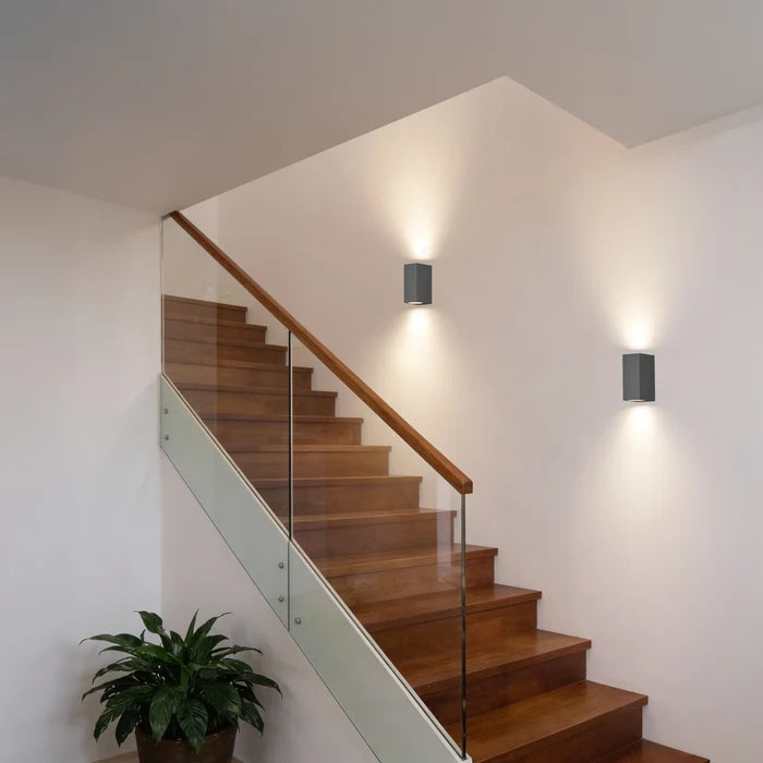 Calex Bergamo Wall Light - Up & Down - 2x GU10 - Grey