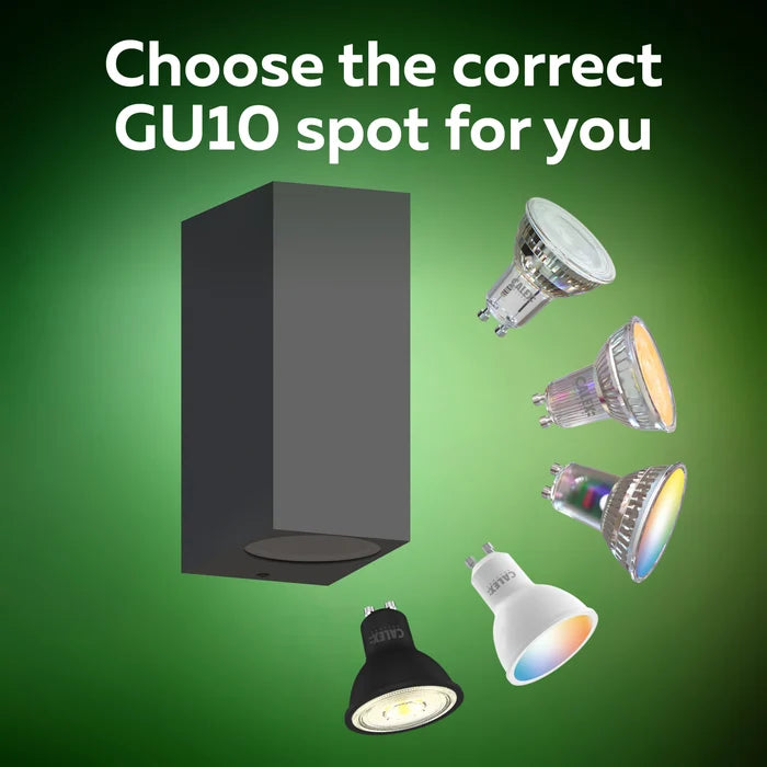 Calex Bergamo Wall Light - Up & Down - 2x GU10 - Grey