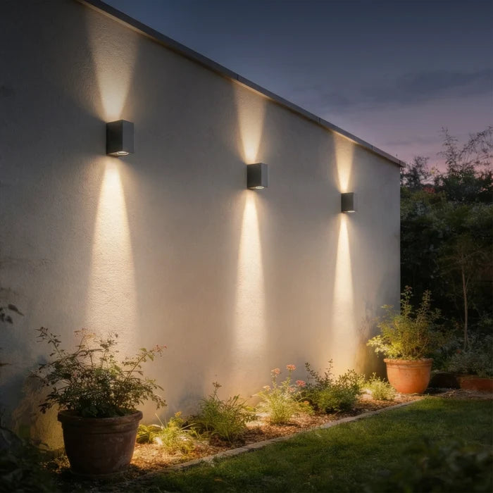 Calex Bergamo Wall Light - Up & Down - 2x GU10 - Grey