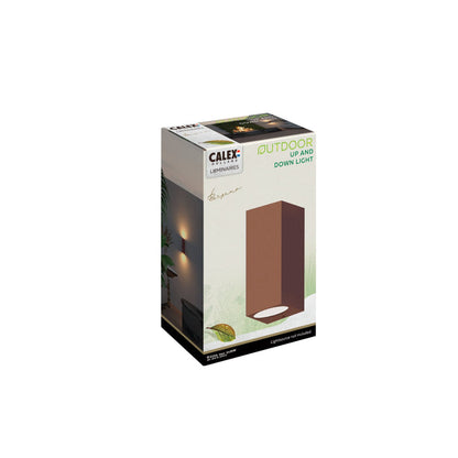 Calex Bergamo Wall Light - Up & Down - 2x GU10 - Rust