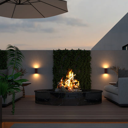 Calex Bergamo Wall Light - Up & Down - 2x GU10 - Rust