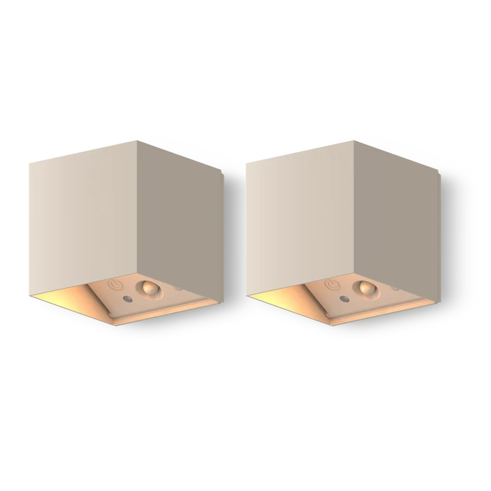Calex Falerna Rechargeable Wall Light - 2 Pack - Sand