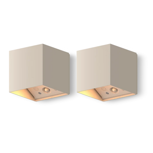 Calex Falerna Rechargeable Wall Light - 2 Pack - Sand
