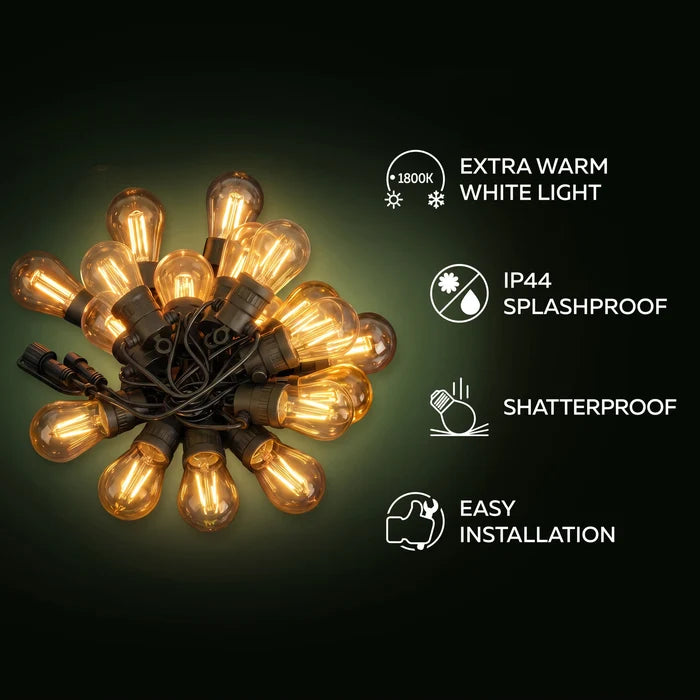 Calex String light 10M - Warm White - 10 bulbs