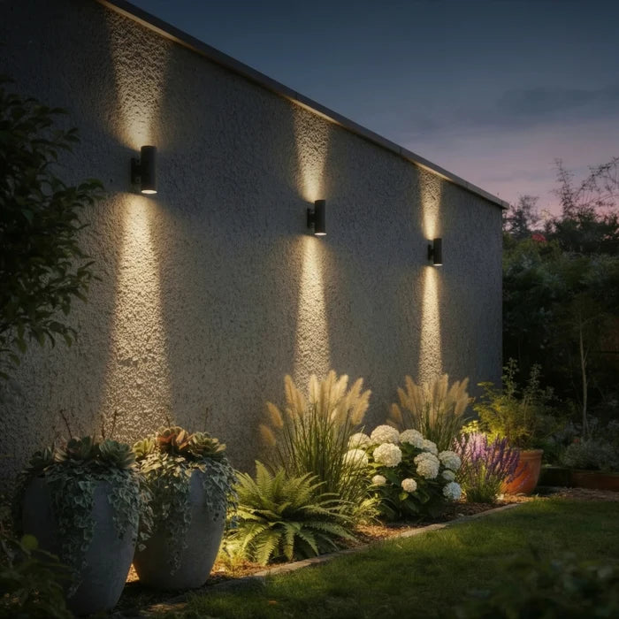 Calex Turin Wall Light - Up & Down - 2x GU10 - Black