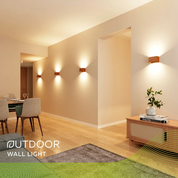 Calex Venice LED Wall Light - Up & Down - Rust