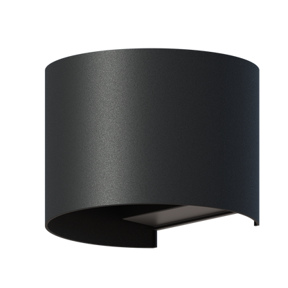 Calex Verona LED Wall Light Oval - Up & Down - Black