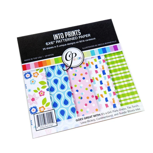 Catherine Pooler - 6x6 Patterned Paper - Into Prints. Available at Embellish Away located in Bowmanville Ontario Canada.