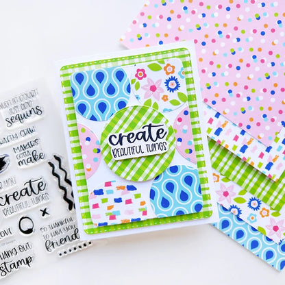 Catherine Pooler - 6x6 Patterned Paper - Into Prints. Available at Embellish Away located in Bowmanville Ontario Canada. Example by brand ambassador.