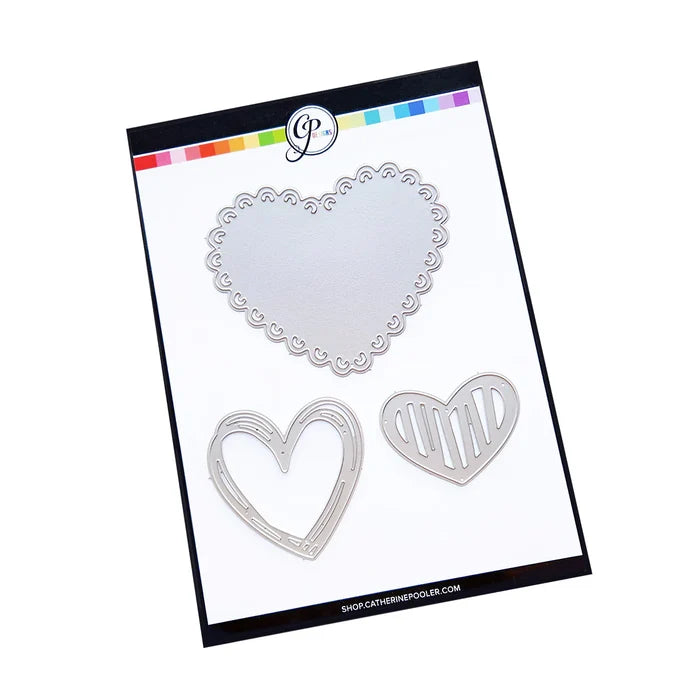 Catherine Pooler - Dies - Stack of Hearts. Available at Embellish Away located in Bowmanville Ontario Canada.