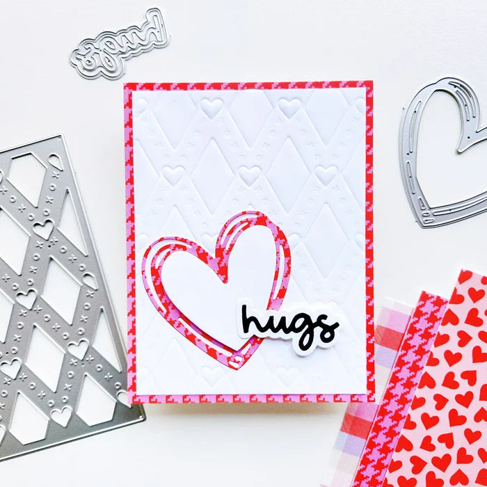 Catherine Pooler - Dies - Stack of Hearts. Available at Embellish Away located in Bowmanville Ontario Canada. Example by brand ambassador.