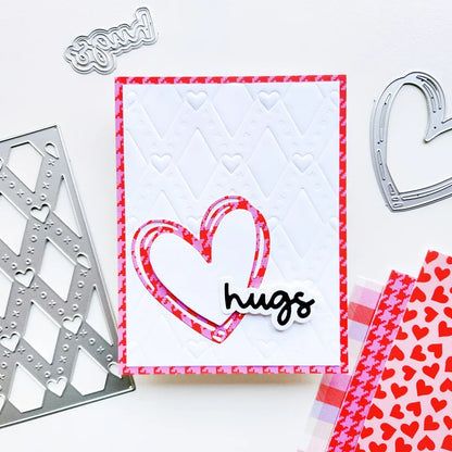 Catherine Pooler - Dies - Stack of Hearts. Available at Embellish Away located in Bowmanville Ontario Canada. Example by brand ambassador.