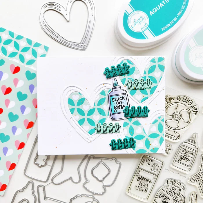 Catherine Pooler - Dies - Stack of Hearts. Available at Embellish Away located in Bowmanville Ontario Canada. Example by brand ambassador.
