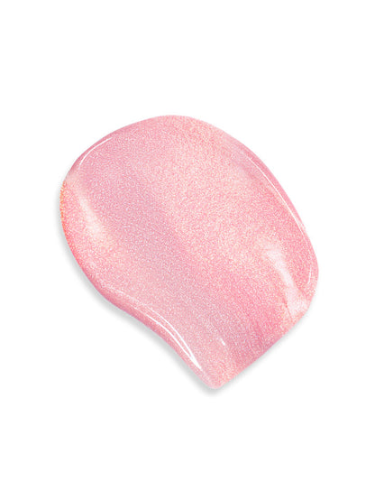 Pink opal -- liquid highlighter swatch on white background