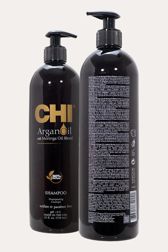 CHI ARGAN OIL WITH MORINGA OIL BLEND SHAMPOO CHI