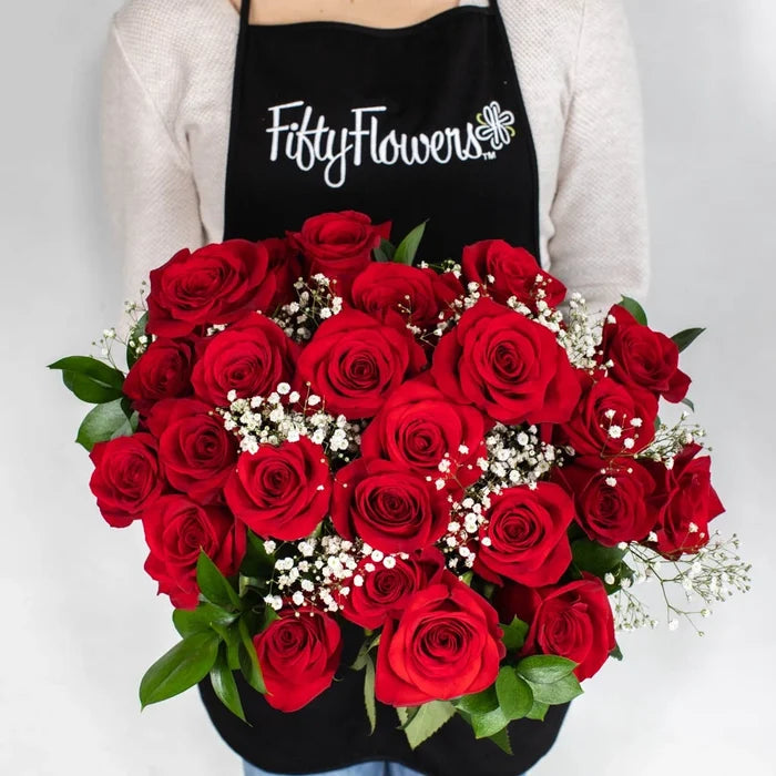 Classic Rose Arrangement For Mothers Day Apron - Image