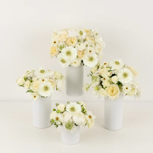 Cloud Dancer Flower Centerpieces Close Up - Image