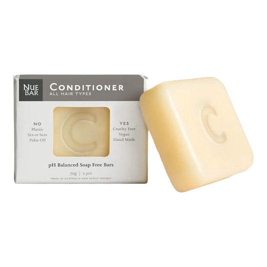 70g NueBar Conditioner Bar for All Hair Types, vegan solid conditioner bar.