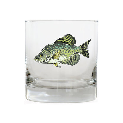 Crappie Bass Whiskey Glass
