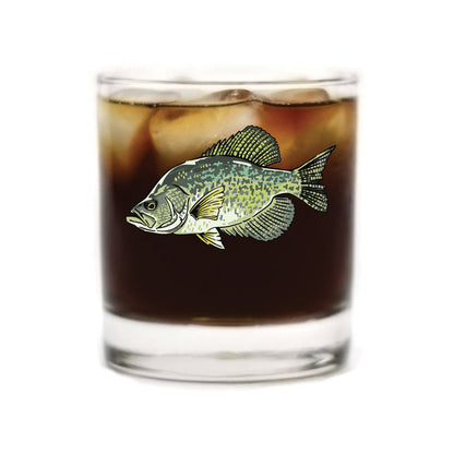 Crappie Bass Whiskey Glass