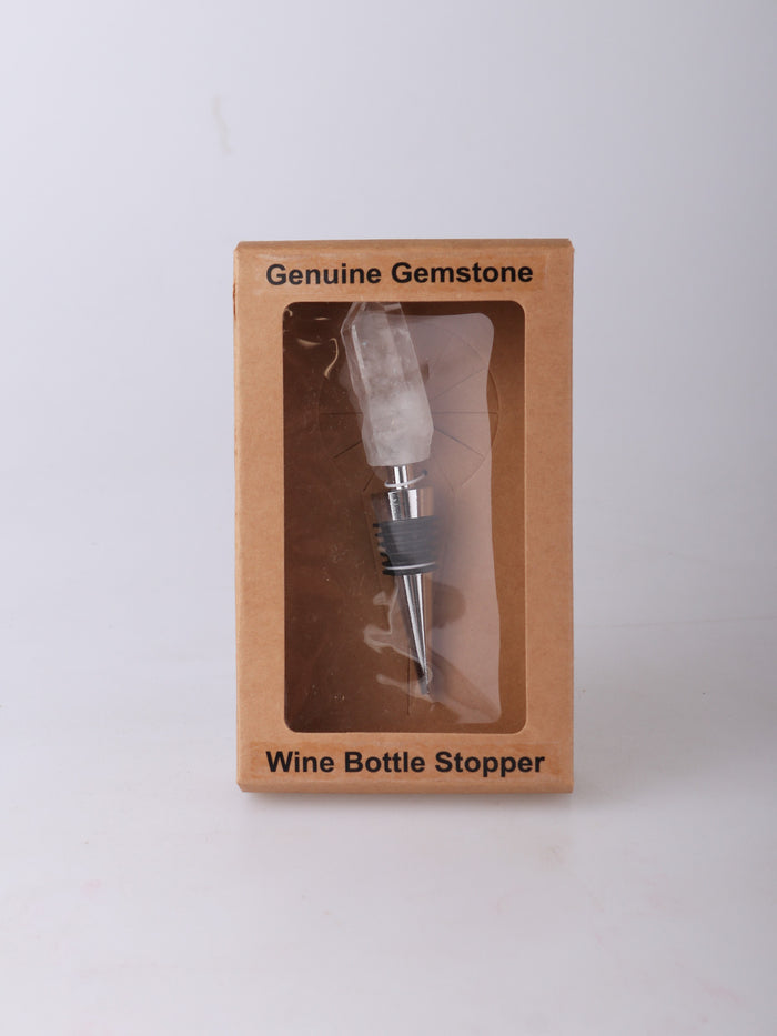 Crystal Wine Bottle Stopper | Clear Quartz-Image 3