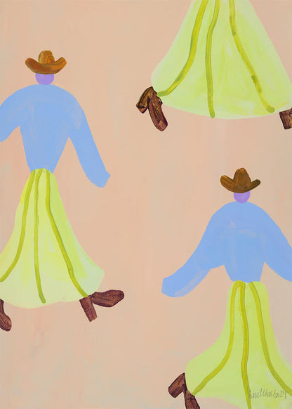 Dancing Cowgirls by Lise Uhrskov