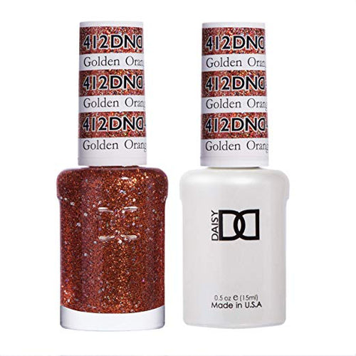 DND Gel Nail Polish Duo 412 - Golden Orange Star