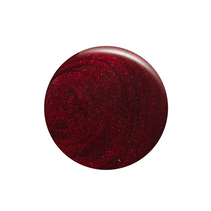 Dorothy's Stilettos deep red shimmer nail polish color swatch