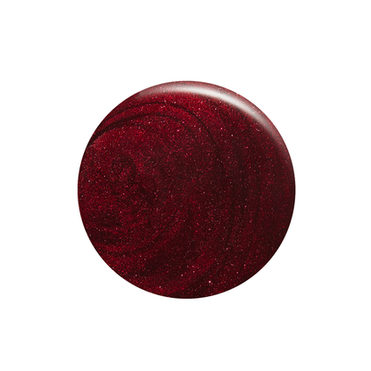 Dorothy's Stilettos deep red shimmer nail polish color swatch