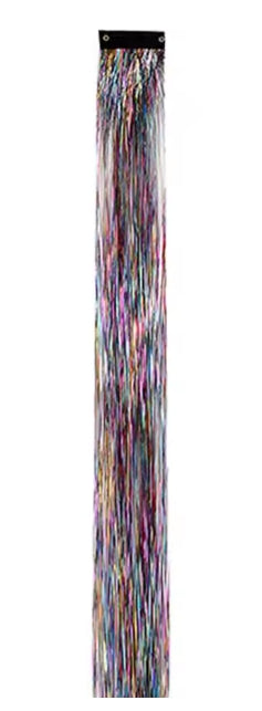 Dream Goddess Hair Synthetic Clip In Hair Tinsel Extension METALLIC MULTI