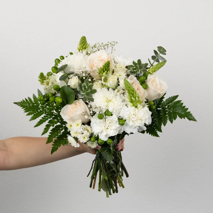 Earth And Ivory Flower Bouquet Vase - Image