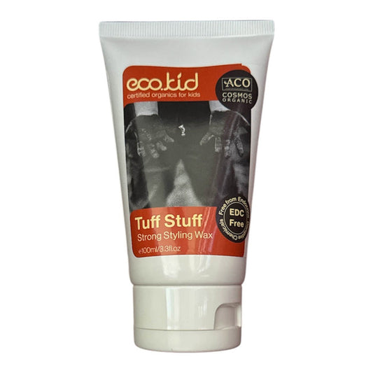 Tube of Tuff Stuff Strong Styling Wax with eco.kid branding on a white background.