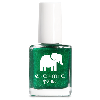Emerald Memories dark shimmer green nail polish bottle – ella+mila Dream