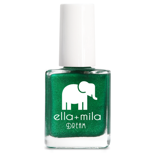 Emerald Memories dark shimmer green nail polish bottle – ella+mila Dream