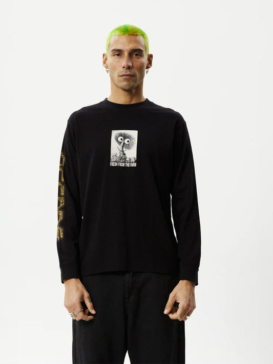 Farm Fresh - Recycled Long Sleeve Tee | Black-Image 1