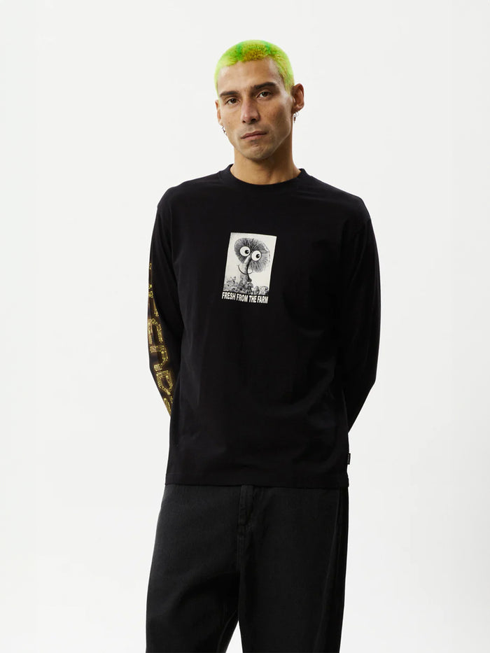 Farm Fresh - Recycled Long Sleeve Tee | Black-Image 6