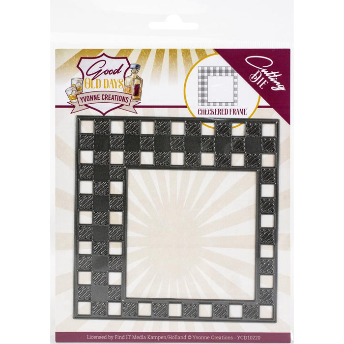 Find It Trading - Yvonne Creations Die - Checkered Frame - Good Old Days. Available at Embellish Away located in Bowmanville Ontario Canada.