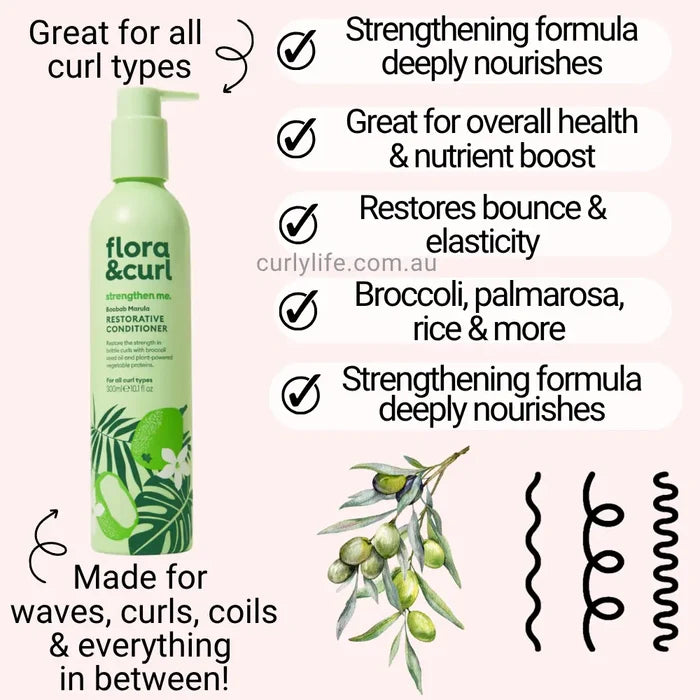 Flora & Curl Baobab Marula Restorative Conditioner