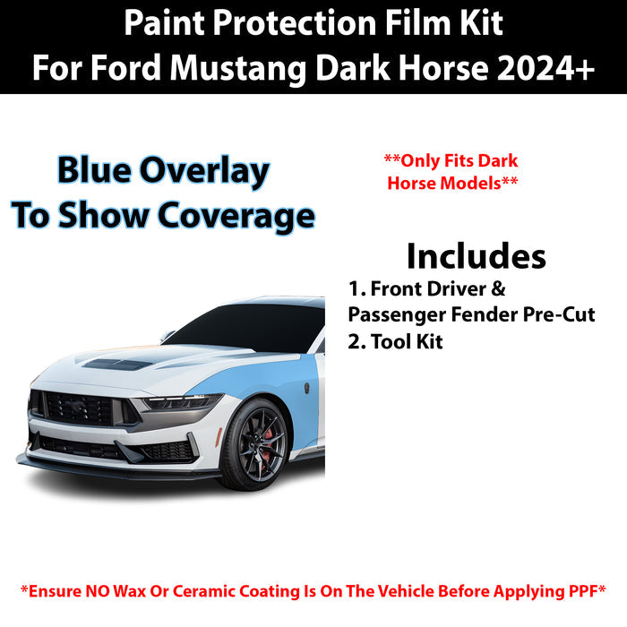 Fits Ford Mustang Darkhorse 2024+ Precut Premium Paint Protection Film Clear Bra PPF Decal Film Kit - Bogar Tech Designs
