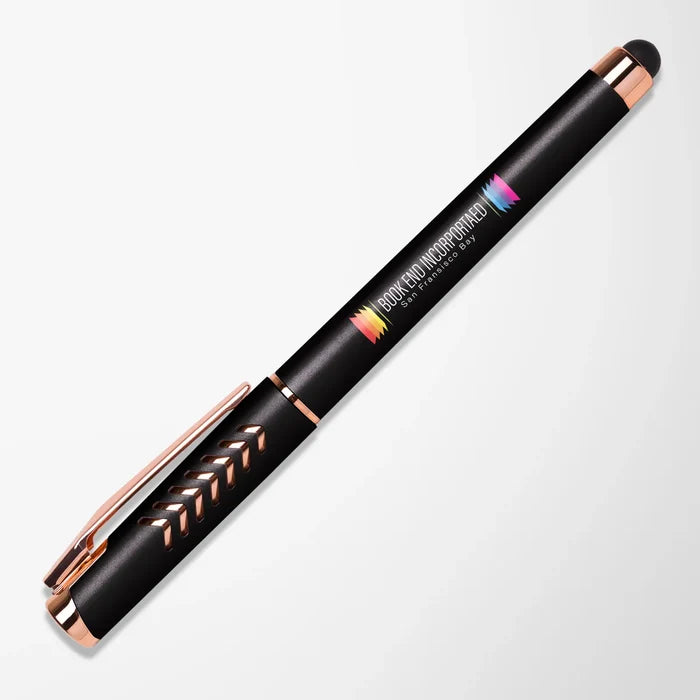 Full Color Hughes Gel Stylus Pen with Chevron Cap