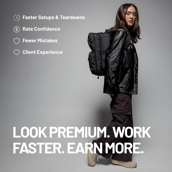 Full Size Mobile Workstation Backpack with Extending Tray System – OG Black