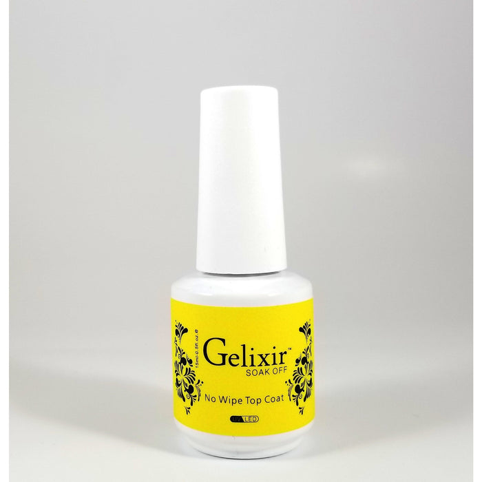 GELIXIR - Soak Off Gel - Base No-wipe Top Coat - .5 Oz / 15 mL