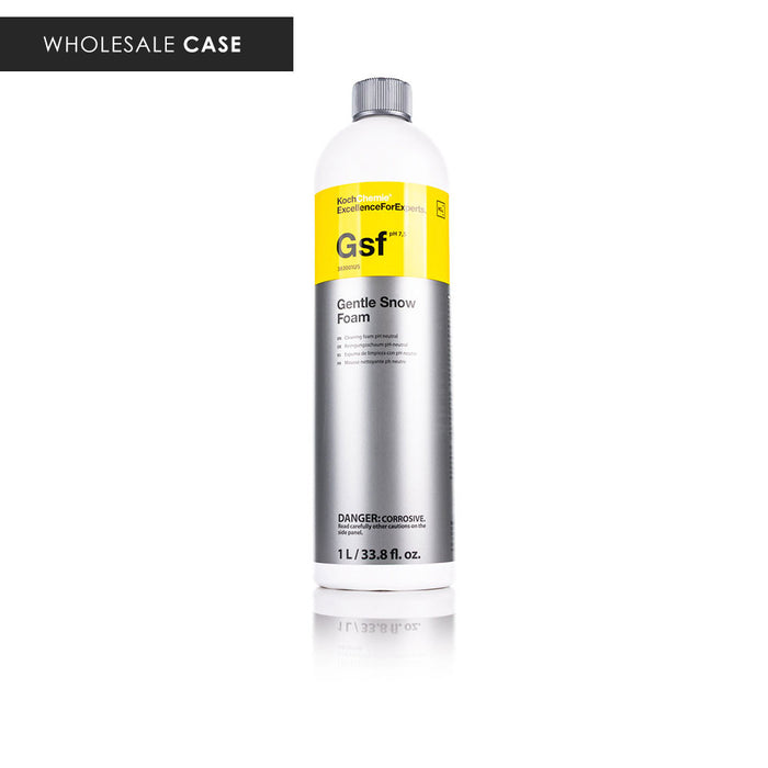 Koch-Chemie Gentle Snow Foam 1 Liter front view with the text "Wholesale Case" on a white background.
