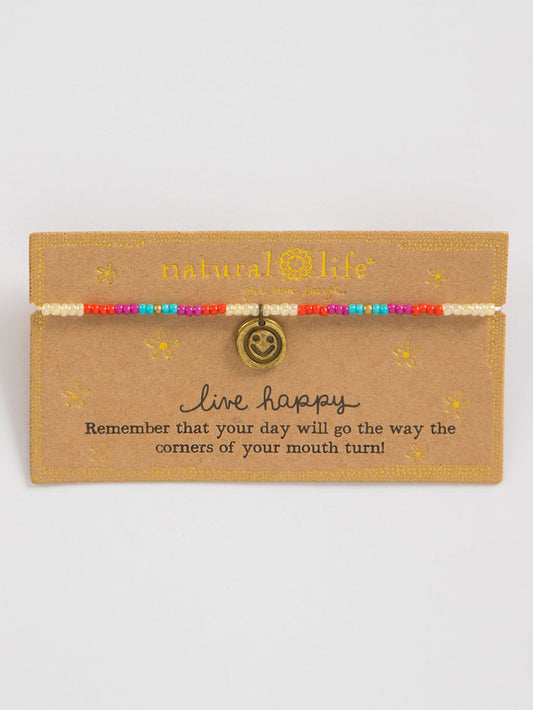 Giving Beaded Bracelet - Live Happy-view 1