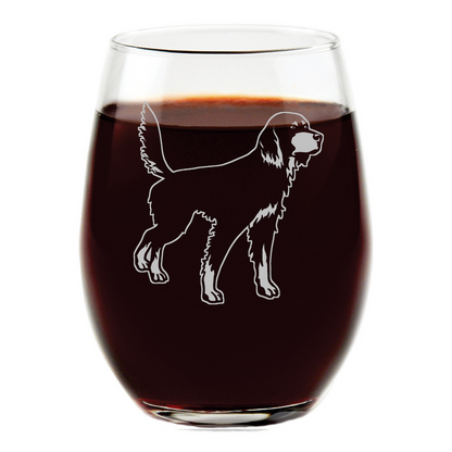 Gordon Setter Stemless Wine Glass