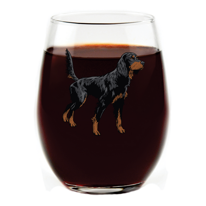 Gordon Setter Stemless Wine Glass
