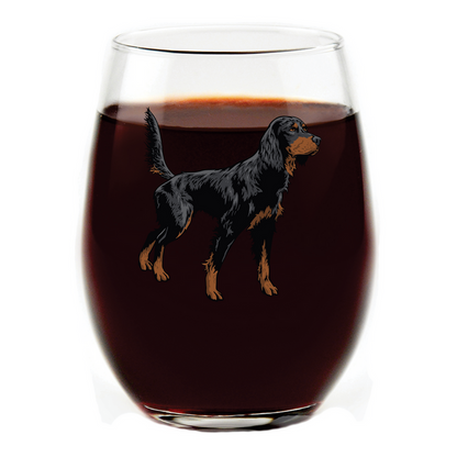 Gordon Setter Stemless Wine Glass