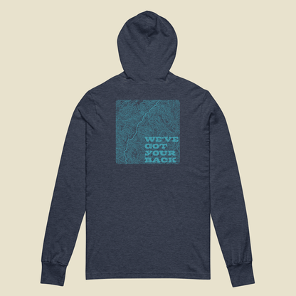 Got Your Back Sun Hoodie - Heather Navy