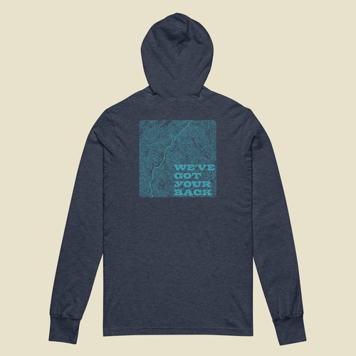 Got Your Back Sun Hoodie - Heather Navy